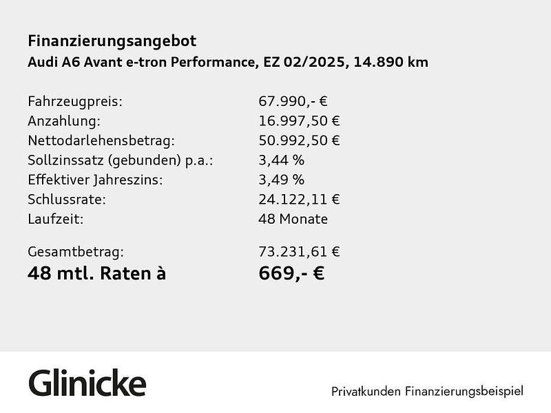 Gebraucht Audi A6 e-tron Performance 269 kW (367 PS) 2025 Schwarz Kombi