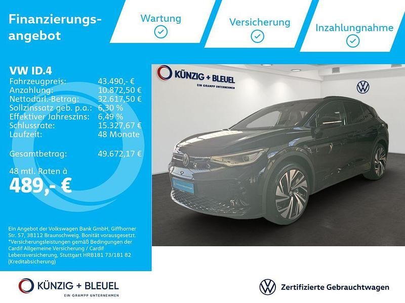 Grenadillschwarz metallic Gebraucht 2025 VW ID.4 GTX SUV | 43.490 € (Fairer Preis) - Bild 1/4