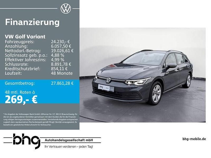 Grau Gebraucht 2023 VW Golf VIII Life Kombi | 24.230 € (Fairer Preis) - Bild 1/4