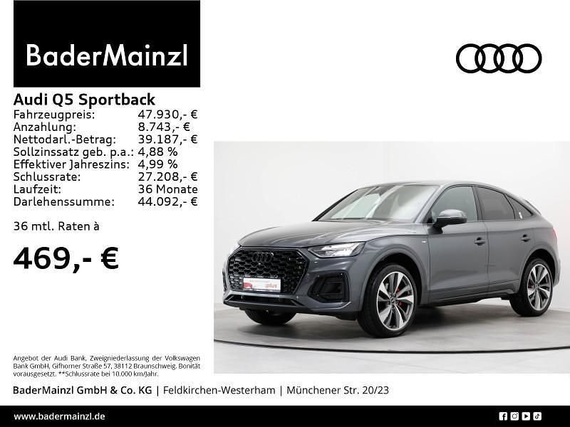 Grau Gebraucht 2023 Audi Q5 Sportback S-Line SUV | 45.390 € (Fairer Preis) - Bild 1/3