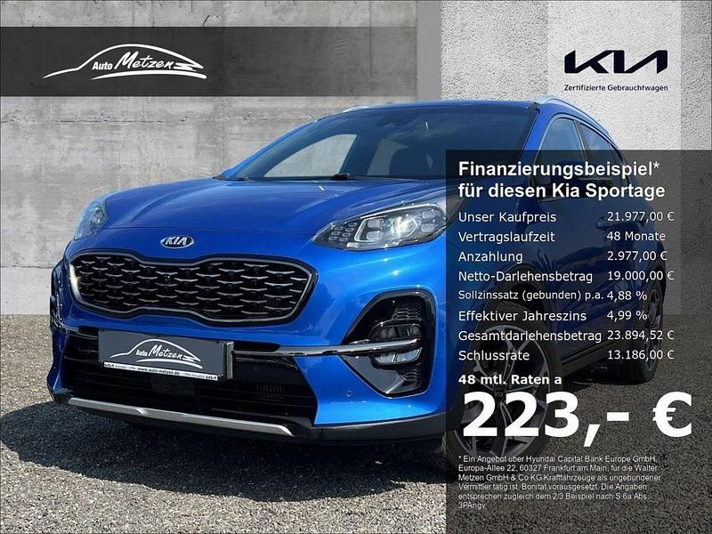 B3l) blue flame met. (blau Gebraucht 2019 Kia Sportage GT-Line SUV | 21.977 € (Fairer Preis) - Bild 1/4