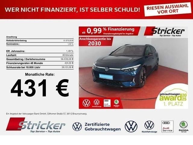 Aquamarinblau metallic Gebraucht 2025 VW ID.7 GTX Limousine | 51.979 € - Bild 1/4