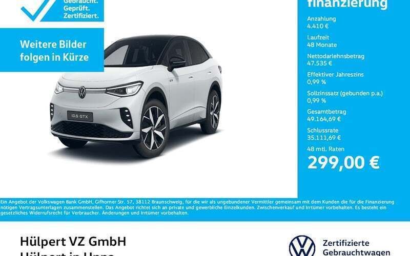 Weiß Gebraucht 2024 VW ID.5 GTX SUV | 51.945 € - Bild 1/4