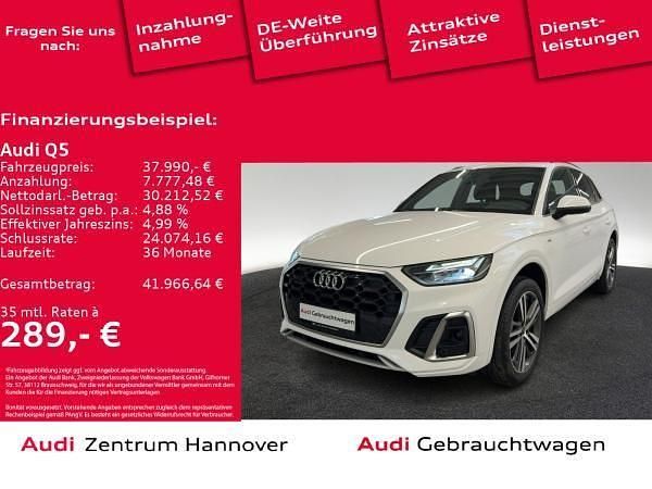 Weiß (t9 ibisweiß) Gebraucht 2022 Audi Q5 S-Line SUV | 37.991 € (Guter Preis) - Bild 1/4