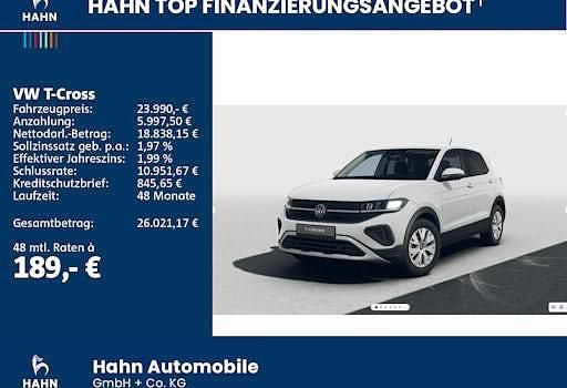Neu VW T-Cross 95 PS (69 kW) 2026 Weiß SUV