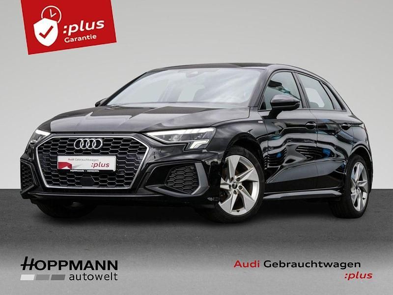 Mythosschwarz metallic Gebraucht 2022 Audi A3 S-Line Limousine | 23.330 € (Guter Preis) - Bild 1/4