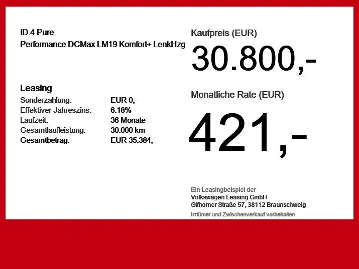 Gebraucht VW ID.4 Comfortline 125 kW (170 PS) 2024 Blau SUV