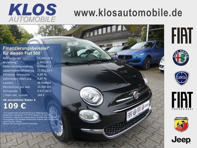 Gebraucht Fiat 500 Lounge 69 PS (50 kW) 2019 Schwarz Kleinwagen