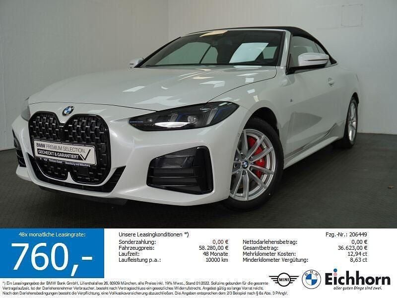 Weiß Gebraucht 2025 BMW 430 Cabriolet M Sport Cabrio | 49.750 € (Guter Preis) - Bild 1/4