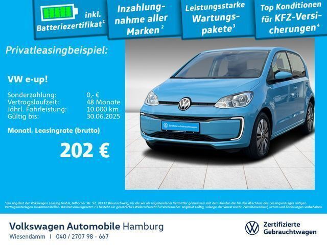 Blau Gebraucht 2021 VW e-up! move up! Kleinwagen | 14.333 € (Fairer Preis) - Bild 1/3