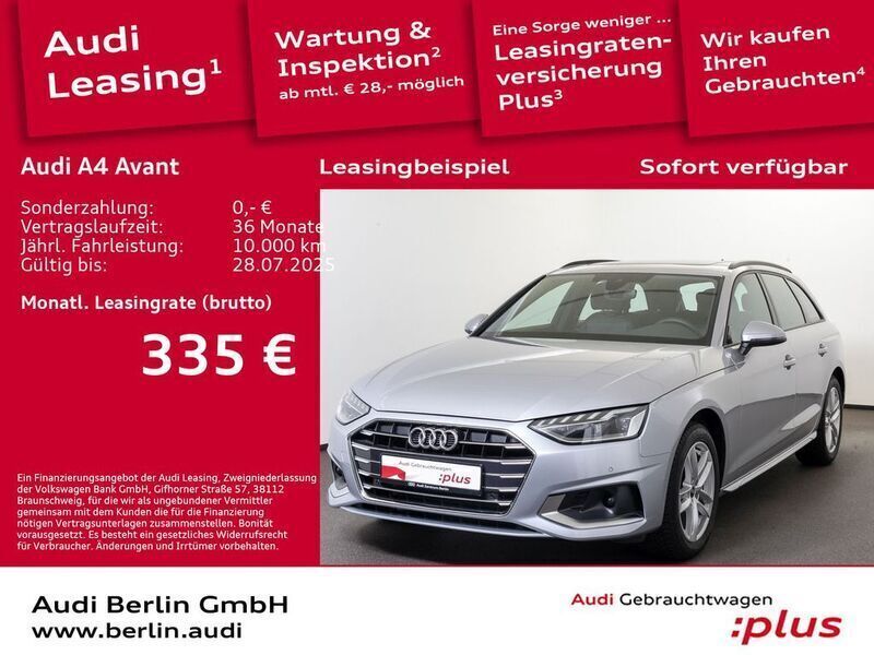 Florettsilber metallic Gebraucht 2024 Audi A4 Advanced Plus Kombi | 43.900 € - Bild 1/3