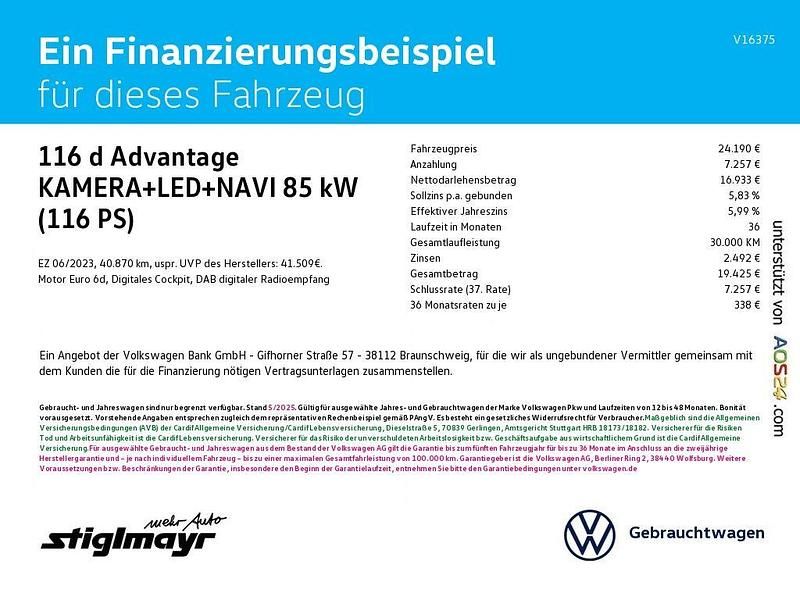 Gebraucht BMW 116 Advantage 116 PS (85 kW) 2023 Schwarz ii Kleinwagen