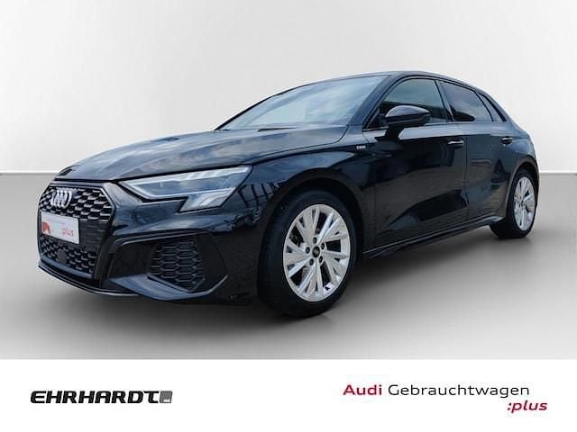 Mythosschwarz metallic Gebraucht 2024 Audi A3 S-Line Limousine | 29.990 € (Guter Preis) - Bild 1/3