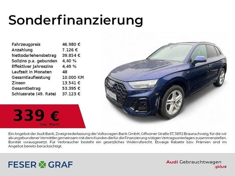 Navarrablau metallic Gebraucht 2024 Audi Q5 Ambiente SUV | 46.980 € (Guter Preis) - Bild 1/4