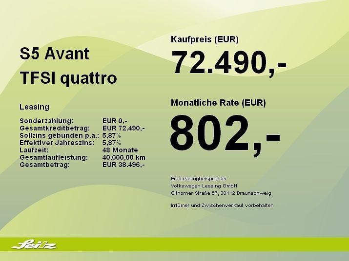 Gletscherweiß metallic Gebraucht 2025 Audi S5 Ambiente Kombi | 72.490 € (Superpreis) - Bild 1/1