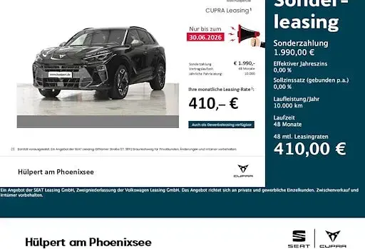 Neu Cupra Terramar 204 PS (150 kW) 2025 Magic schwarz metallic SUV