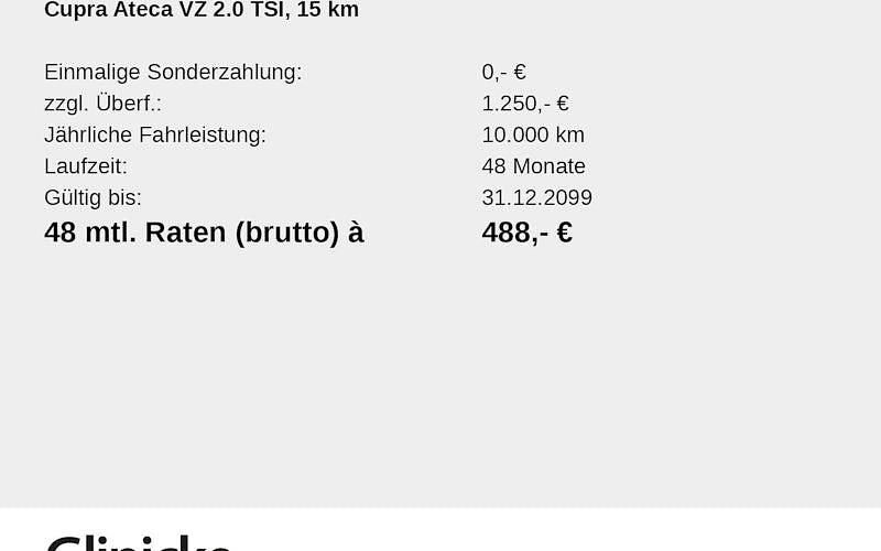 Neu Cupra Ateca VZ 300 PS (220 kW) 2026 Graphitgrau SUV