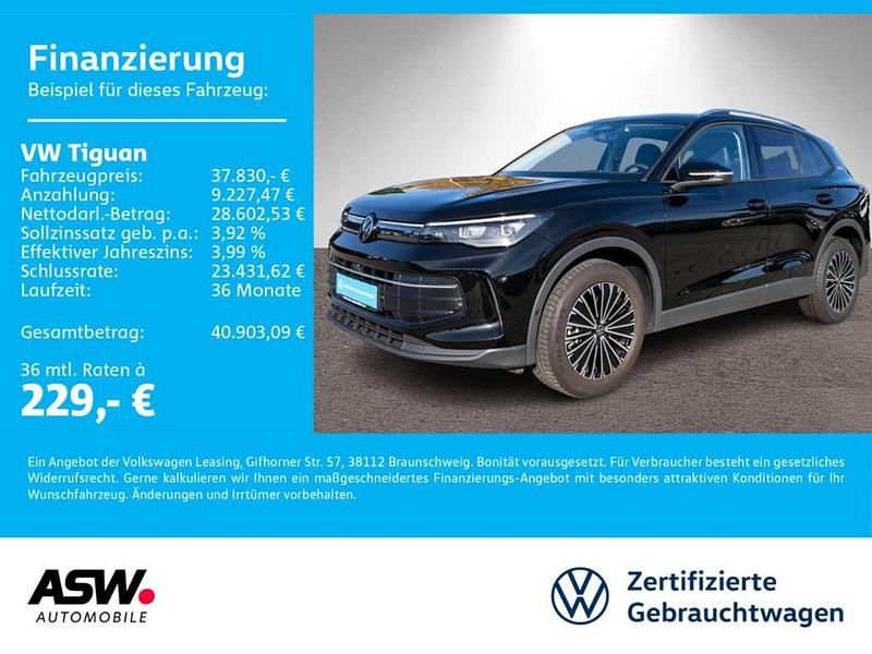 Grenadillschwarz metallic Gebraucht 2025 VW Tiguan Goal SUV | 37.830 € - Bild 1/4