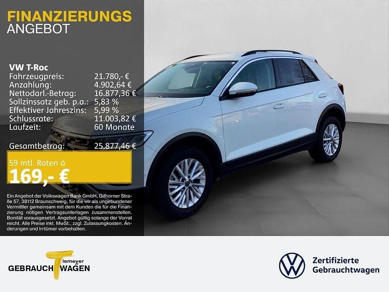Gebraucht VW T-Roc Life 150 PS (110 kW) 2022 Weiß SUV