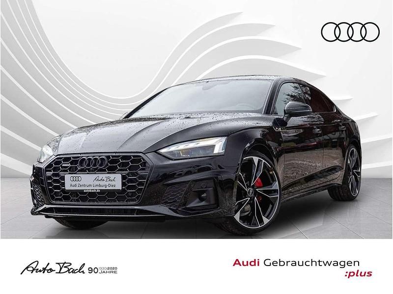 Schwarz (mythosschwarz metallic) Gebraucht 2025 Audi A5 S-Line Coupé | 50.840 € (Superpreis) - Bild 1/4