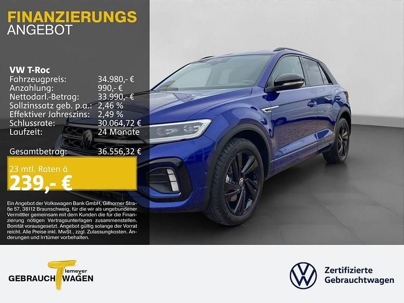 Blau Gebraucht 2025 VW T-Roc R-line SUV | 34.980 € (Superpreis) - Bild 1/4