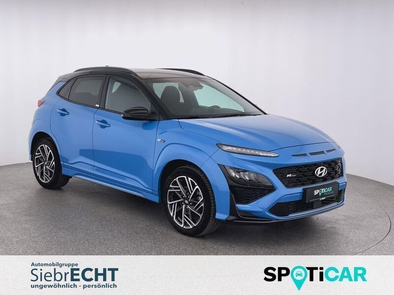 Blau Gebraucht 2021 Hyundai Kona N Line SUV | 19.470 € (Fairer Preis) - Bild 1/4
