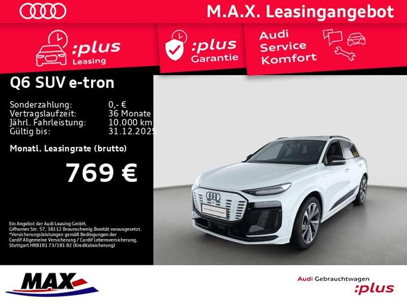 Gletscherweiß metallic Gebraucht 2025 Audi Q6 e-tron S-Line SUV | 75.989 € (Fairer Preis) - Bild 1/3