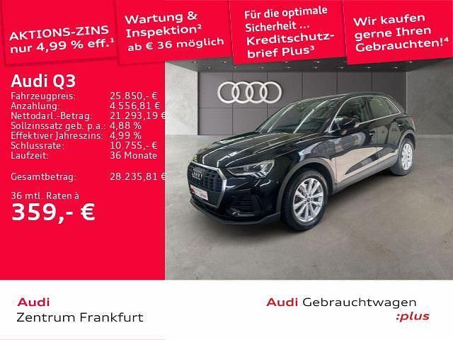Mythosschwarz metallic Gebraucht 2022 Audi Q3 Sport SUV | 25.850 € (Guter Preis) - Bild 1/2