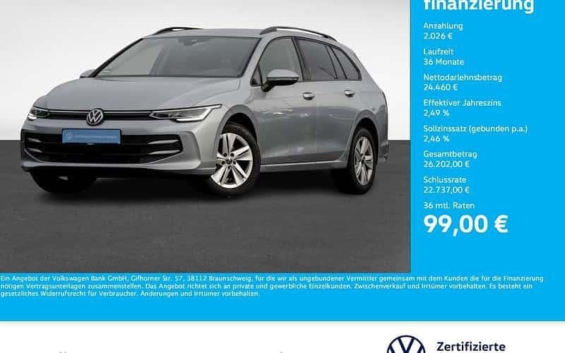 Silber Gebraucht 2024 VW Golf VIII Goal Kombi | 26.486 € (Superpreis) - Bild 1/4