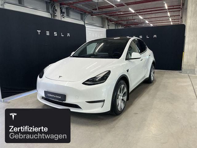 Pearl white multicoat Gebraucht 2021 Tesla Model Y Long Range AWD SUV | 32.900 € (Guter Preis) - Bild 1/4