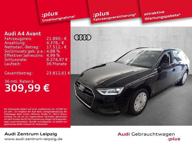 Brillantschwarz Gebraucht 2021 Audi A4 Business Kombi | 21.890 € (Guter Preis) - Bild 1/3