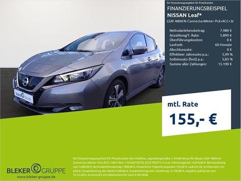 Grau Gebraucht 2021 Nissan Leaf N-Connecta Kleinwagen | 13.380 € (Guter Preis) - Bild 1/3
