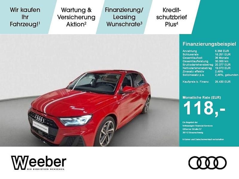Rot Gebraucht 2025 Audi A1 Sportback S-Line Kleinwagen | 25.430 € (Fairer Preis) - Bild 1/4