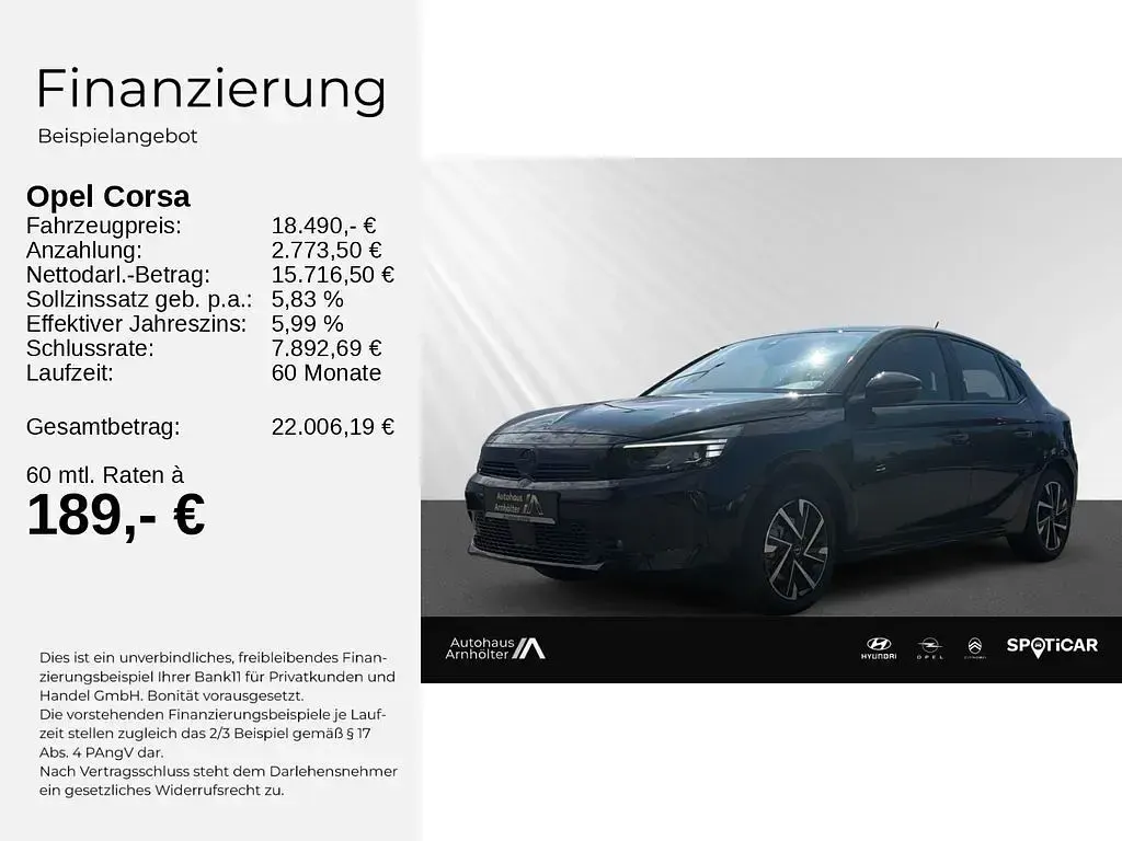 Gebraucht Opel Corsa S 101 PS (74 kW) 2025 Lackierung schwarz perla nera/ Kleinwagen