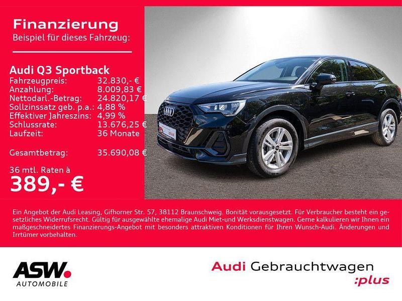 Mythosschwarz metallic Gebraucht 2022 Audi Q3 Sportback Ambiente SUV | 31.660 € (Guter Preis) - Bild 1/4