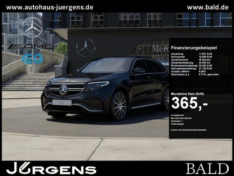 Obsidianschwarz metallic Gebraucht 2021 Mercedes EQC400 AMG SUV | 38.770 € (Fairer Preis) - Bild 1/4