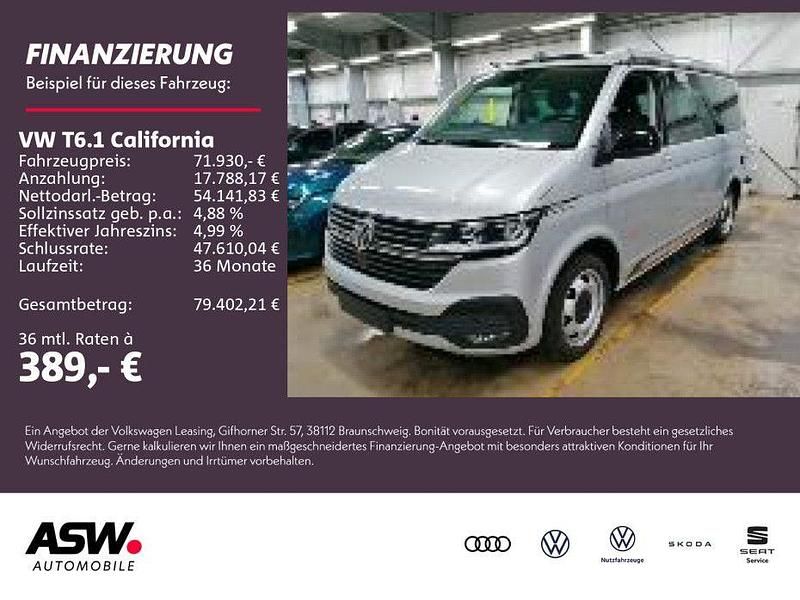 Reflexsilber metallic Gebraucht 2024 VW T6.1 Beach Van | 71.930 € (Teuer) - Bild 1/4