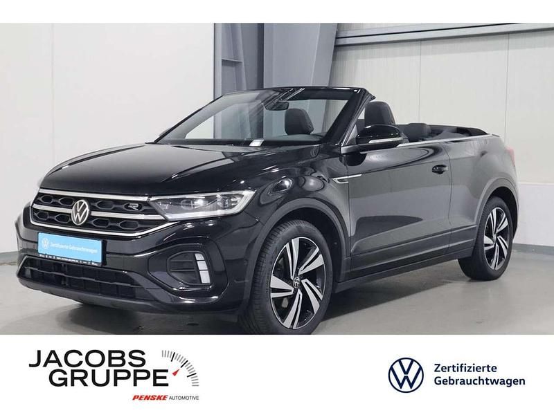 Schwarz Gebraucht 2022 VW T-Roc Cabriolet R-line Cabrio | 24.970 € (Fairer Preis) - Bild 1/3