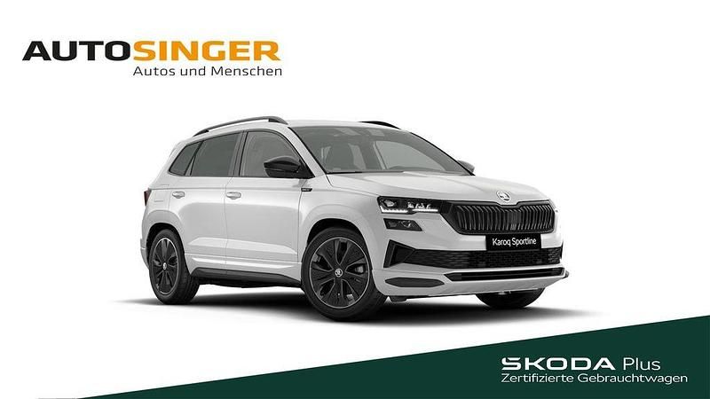 Moonweiss metallic Gebraucht 2025 Skoda Karoq SportLine SUV | 39.880 € (Etwas zu teuer) - Bild 1/4