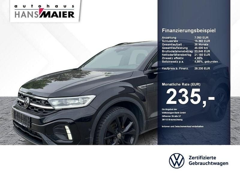 Schwarz Gebraucht 2022 VW T-Roc R-line SUV | 28.200 € (Fairer Preis) - Bild 1/2