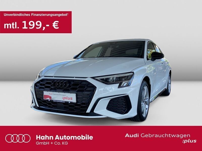 Weiß Gebraucht 2022 Audi A3 Sportback e-tron S-Line Limousine | 26.940 € (Guter Preis) - Bild 1/3
