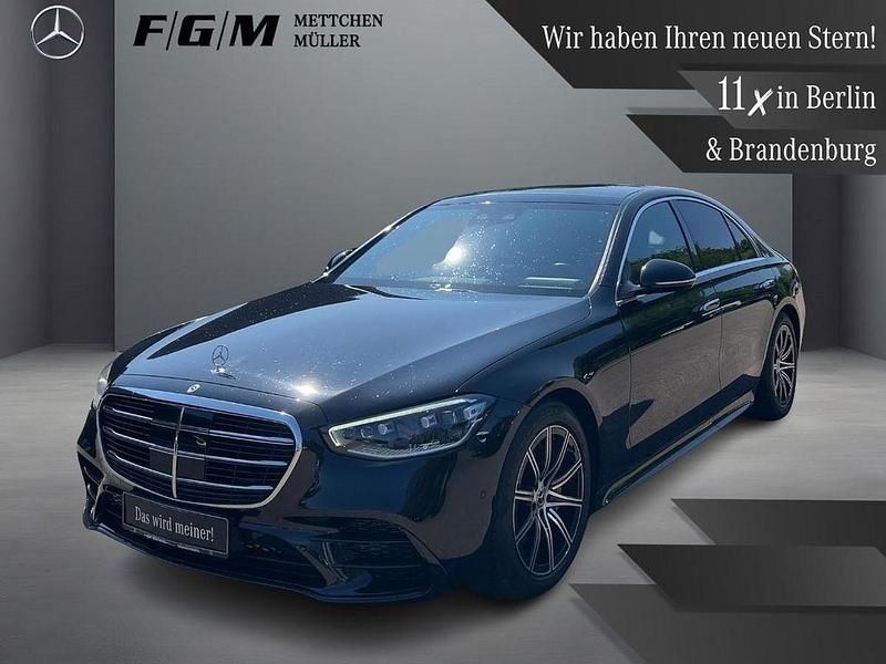 Obsidianschwarz metalliclack Gebraucht 2021 Mercedes S400 AMG line Limousine | 79.490 € (Fairer Preis) - Bild 1/4