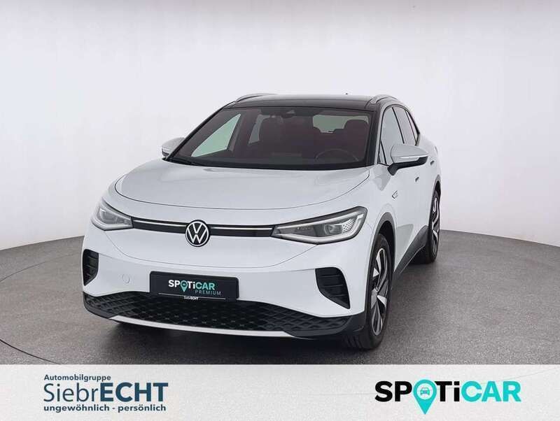 Weiß (metallic) Gebraucht 2021 VW ID.4 Pro Performance SUV | 26.470 € (Fairer Preis) - Bild 1/4