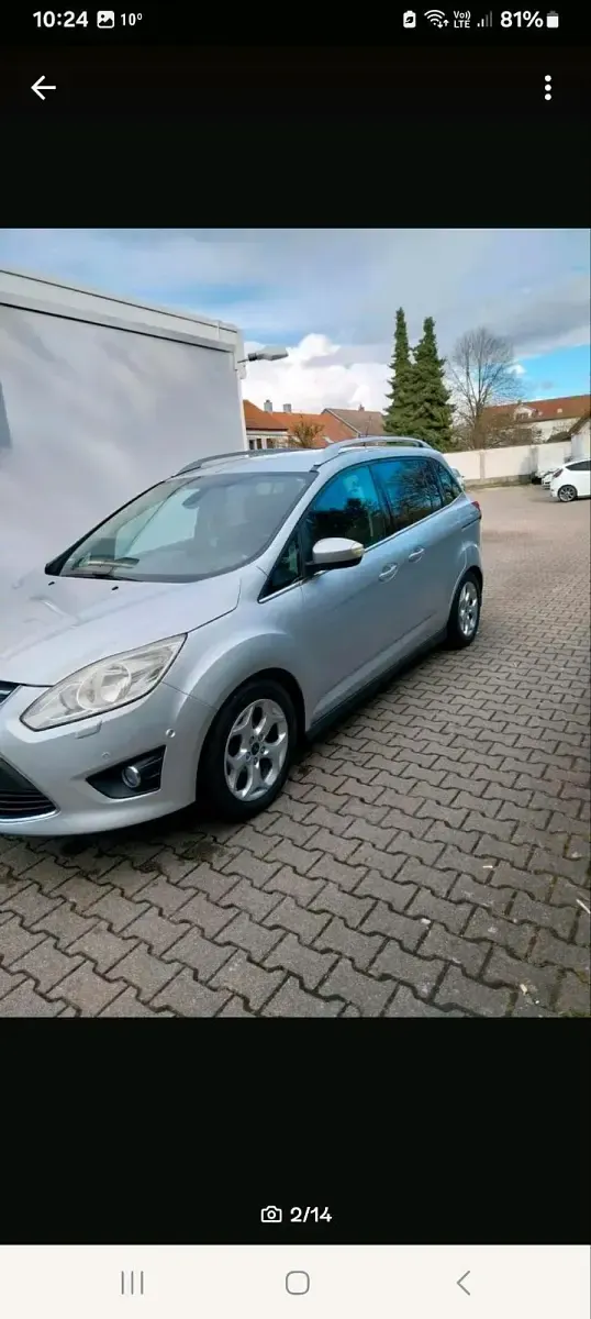 Gebraucht Ford Grand C-Max 109 PS (80 kW) 2011 Silber Van / Kleinbus
