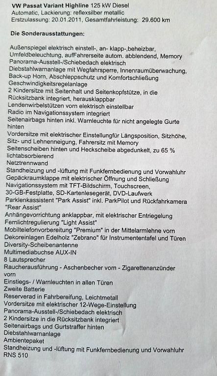 Gebraucht VW Passat Highline 177 PS (130 kW) 2011 Silber Kombi