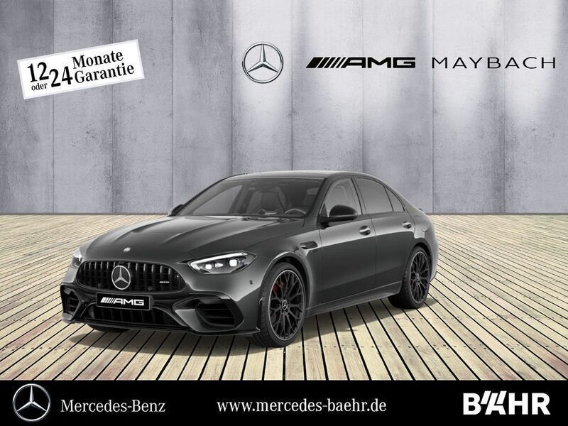 Grau Gebraucht 2024 Mercedes C63 S E Performance Night Limousine | 97.950 € - Bild 1/4