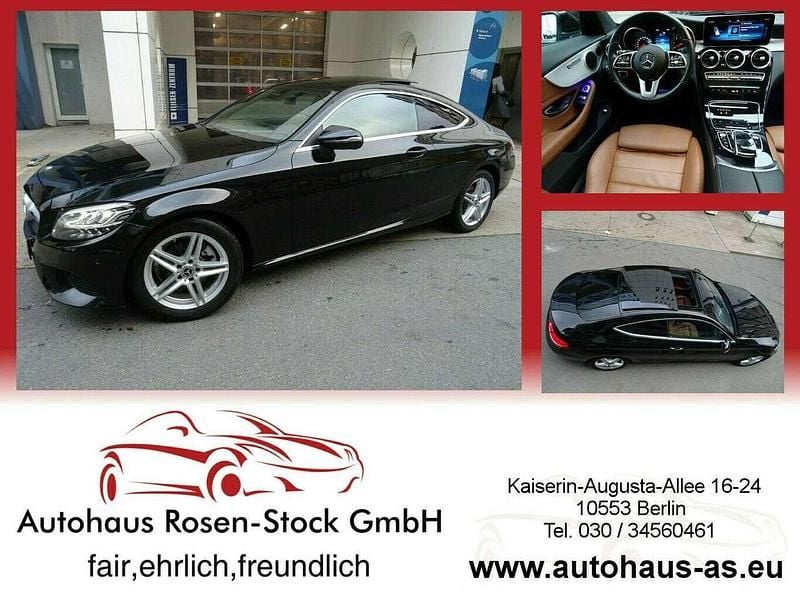 Obsidianschwarz (metallic) Gebraucht 2020 Mercedes C220 Coupé | 30.900 € (Guter Preis) - Bild 1/3