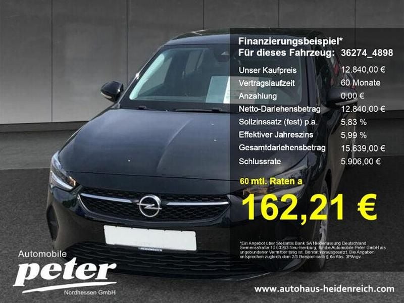 Schwarz Gebraucht 2022 Opel Corsa Edition Limousine | 14.450 € (Fairer Preis) - Bild 1/4