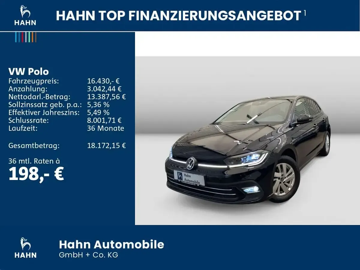Gebraucht VW Polo Style 95 PS (69 kW) 2022 Deep black perleffekt Kleinwagen