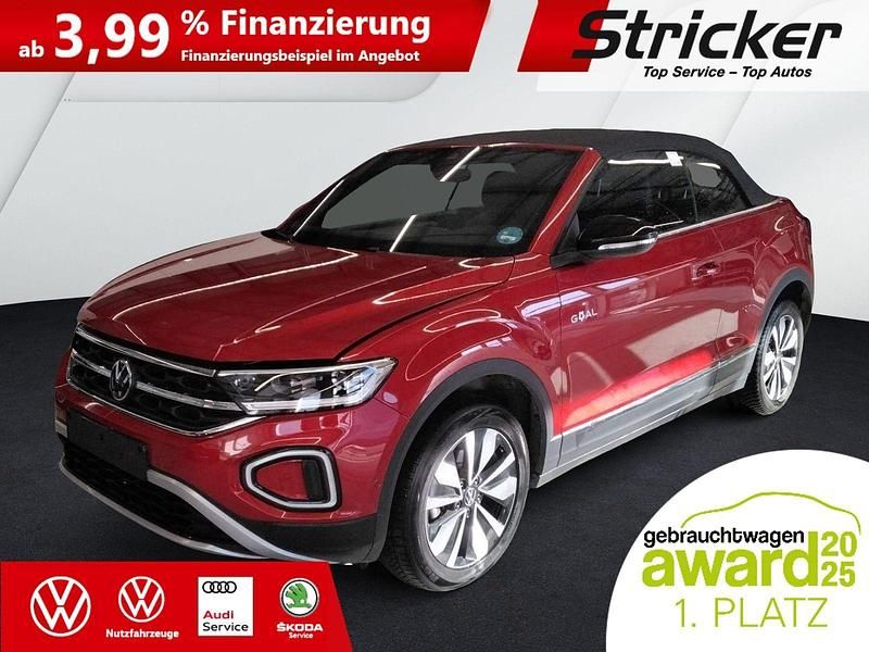 Kings red metallic Gebraucht 2025 VW T-Roc Cabriolet Goal Cabrio | 24.949 € (Superpreis) - Bild 1/3